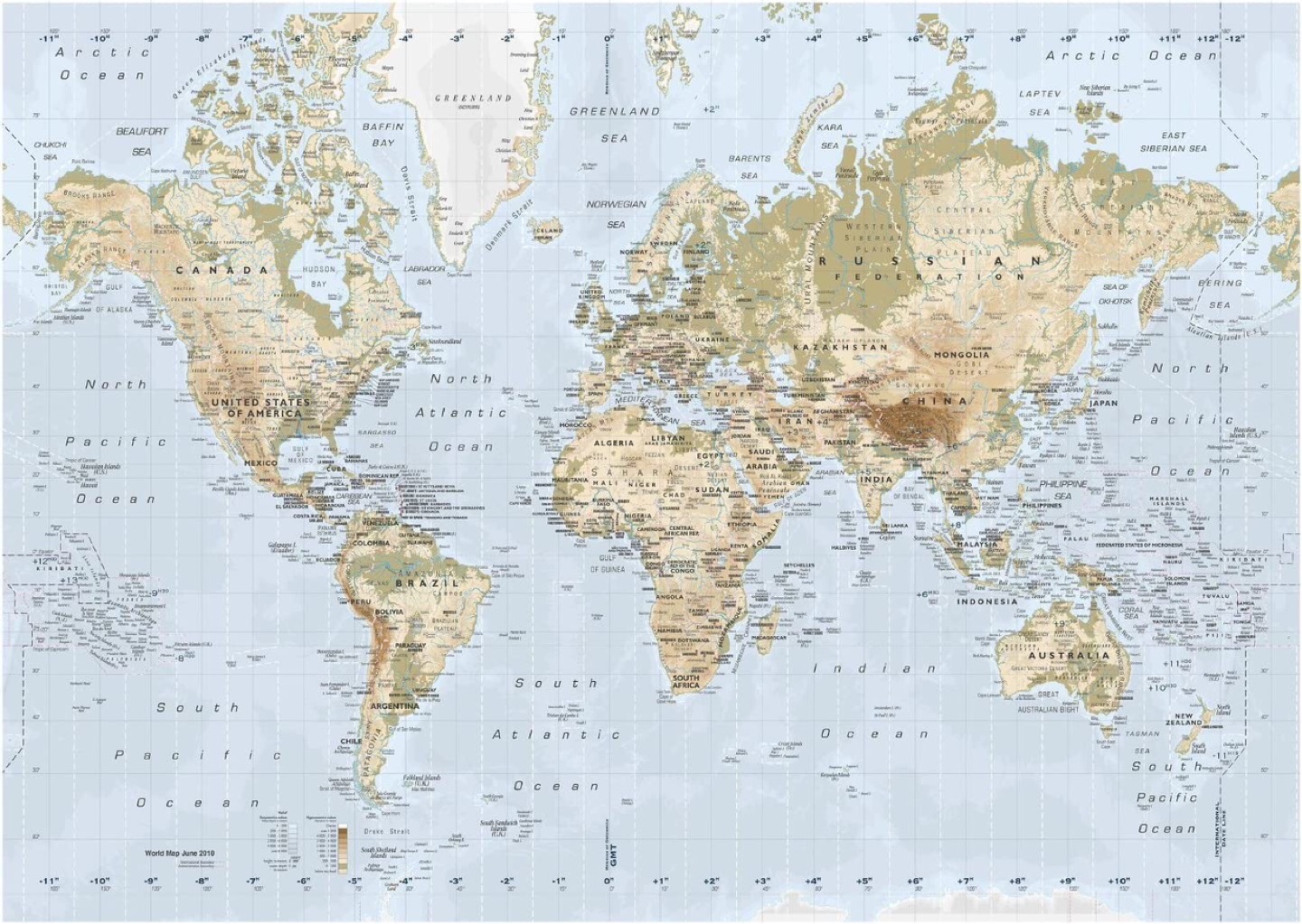 Wall art world map - photo 2