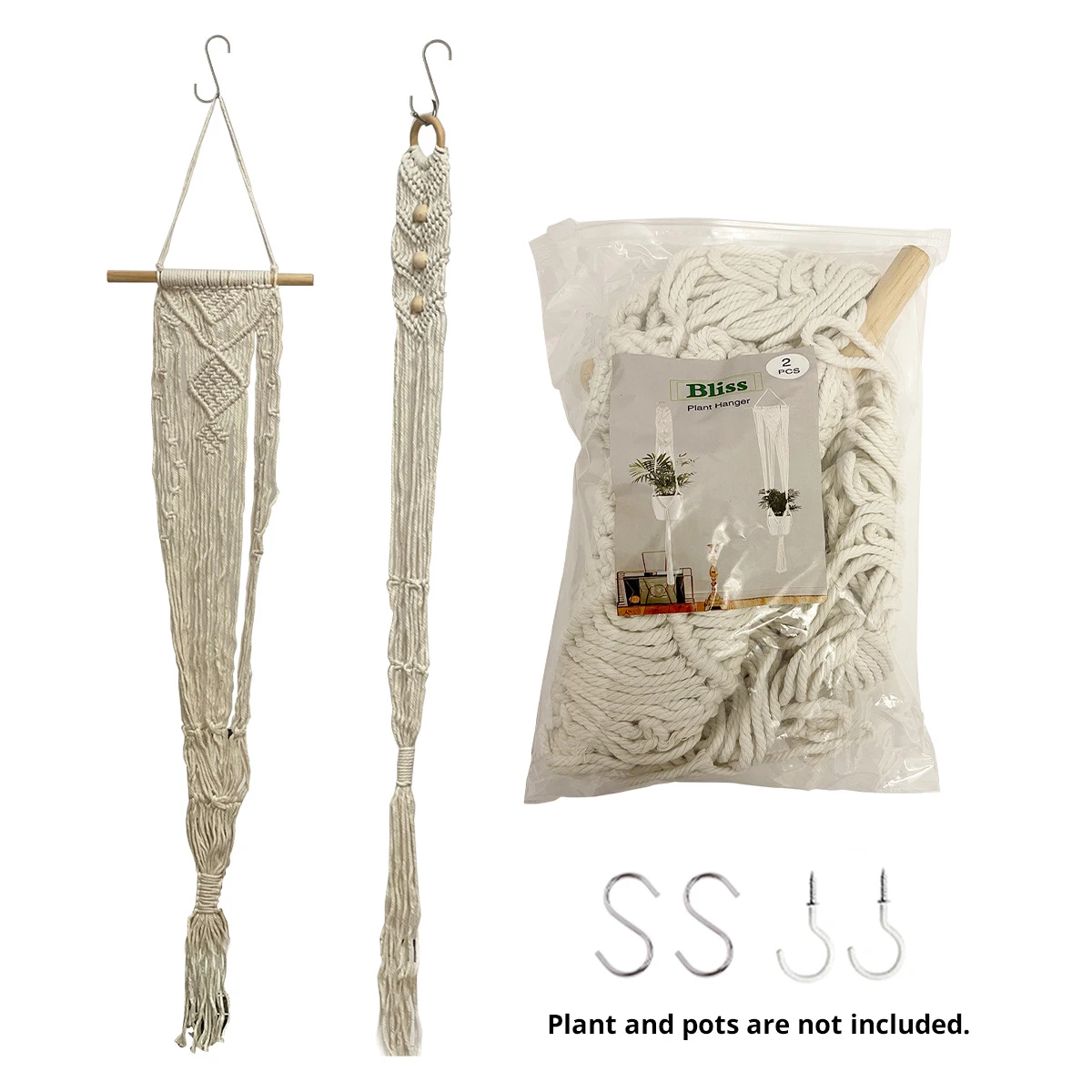 Plant hanger stylish 2 pack - photo 3