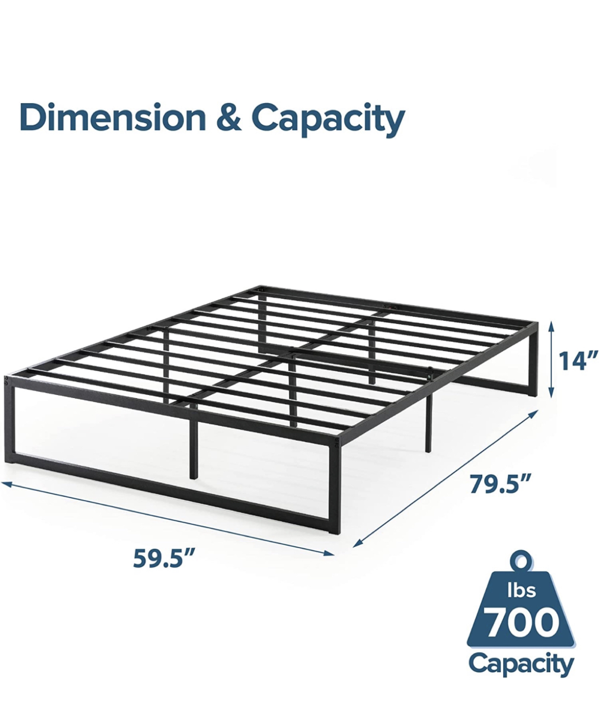 Queen Size Mattress & Platform Bed Frame - photo 2