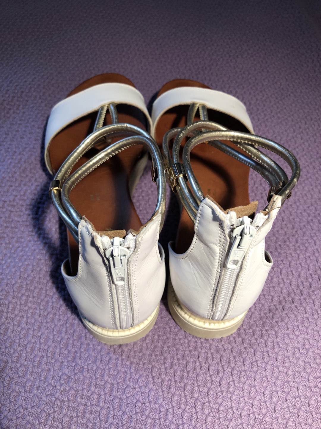 Browns Wedge Sandals White-Gold US8.5 image indicator(4)