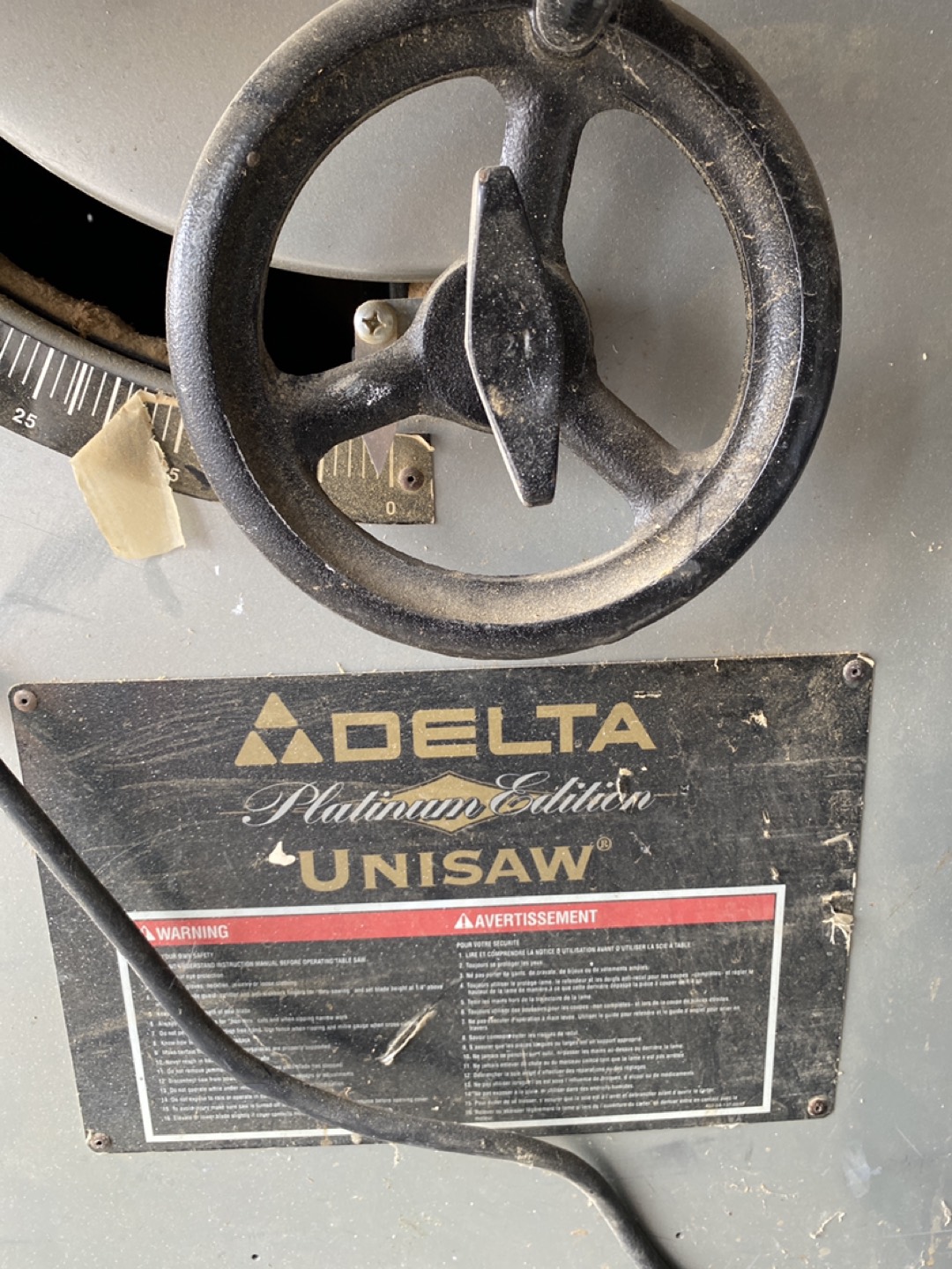 Delta Unisaw image indicator(3)