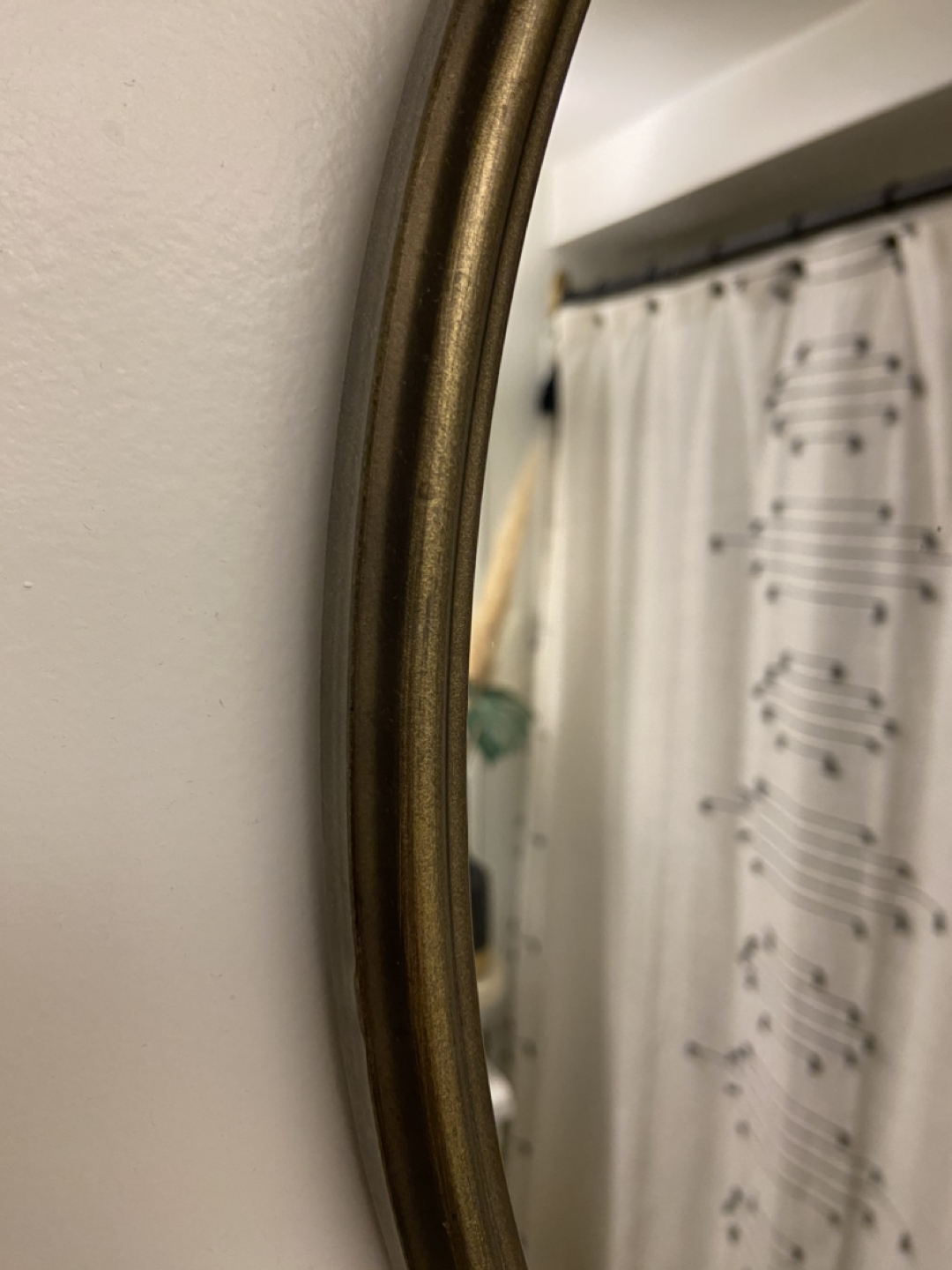 Round Mirror - black/ gold color - photo 3