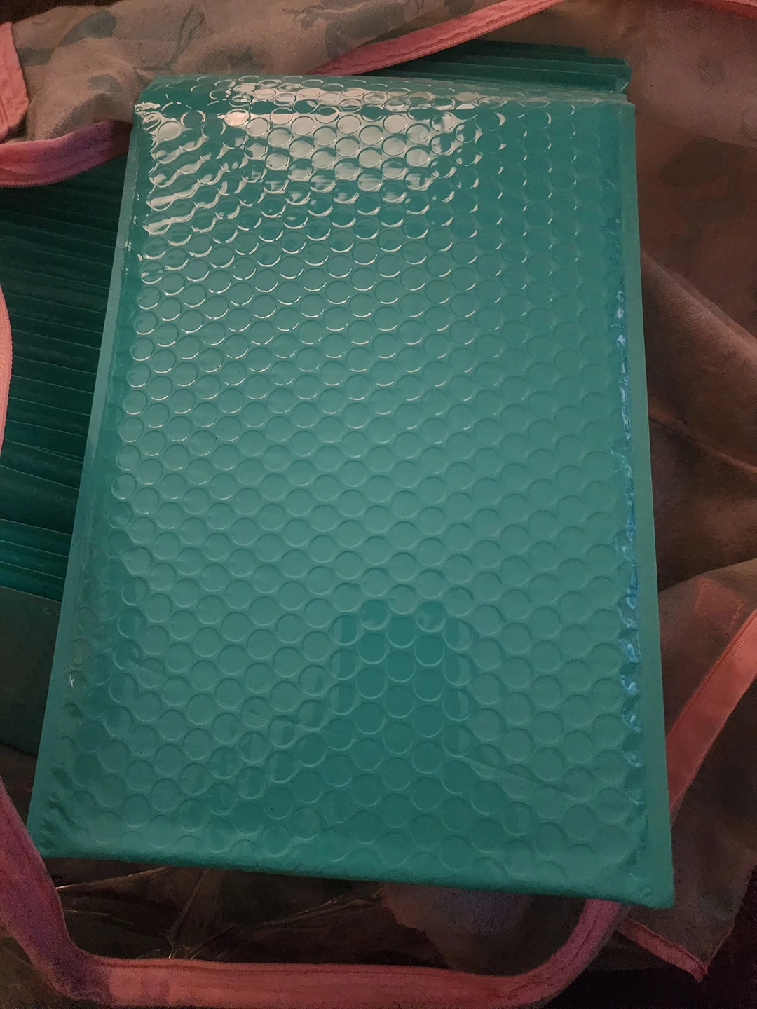 36/ Light blue poly bubble mailer foot tall x 6in wide image indicator(2)