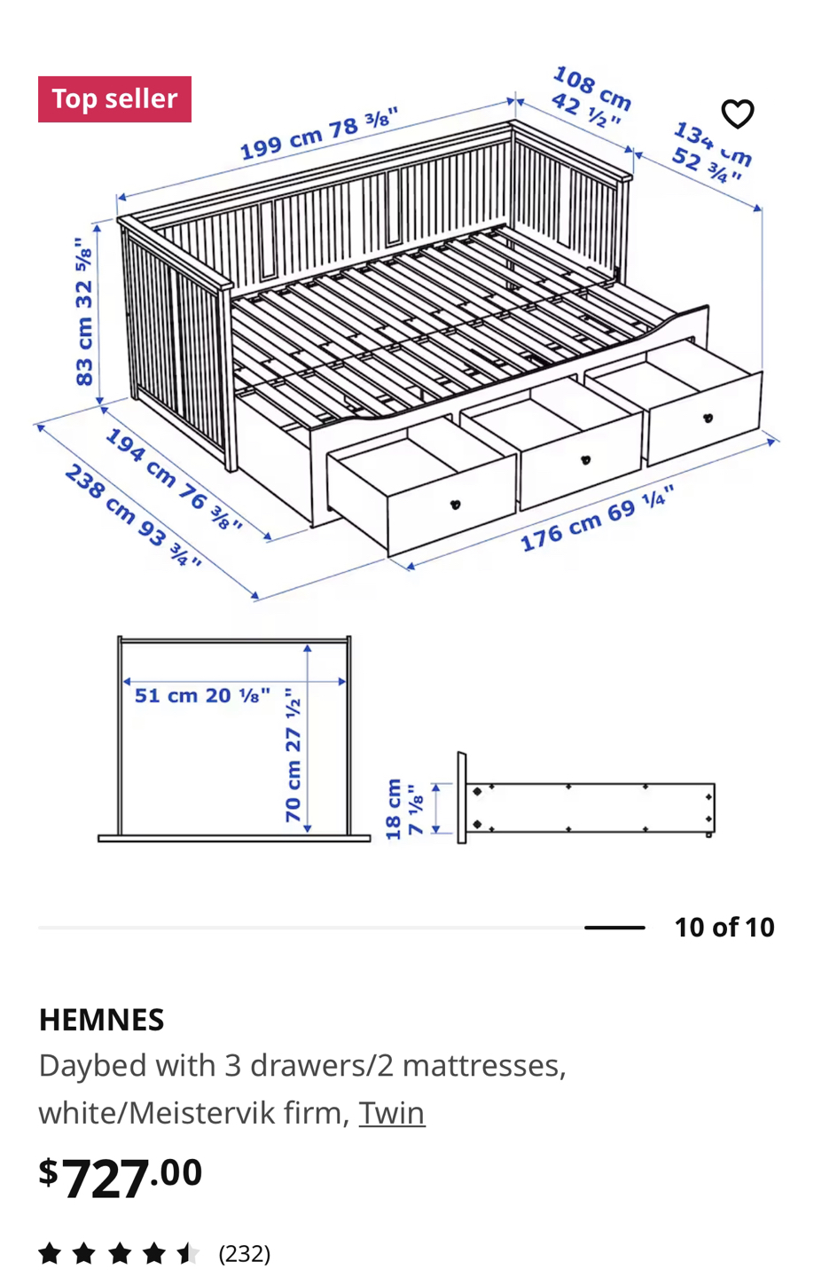 King size day bed - IKEA Hemnes - photo 5
