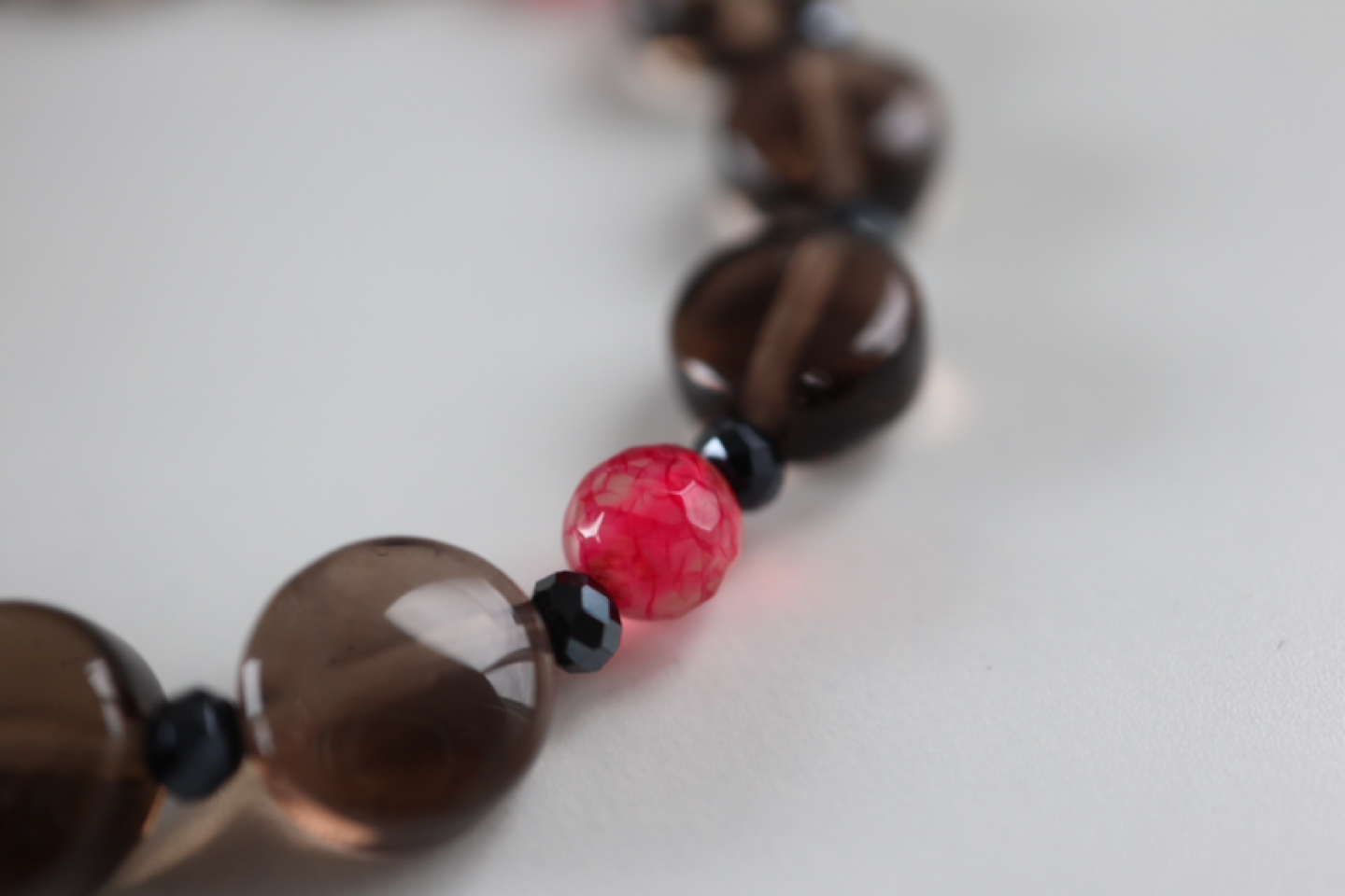 Handmade smoked quartz bracelet - photo 3
