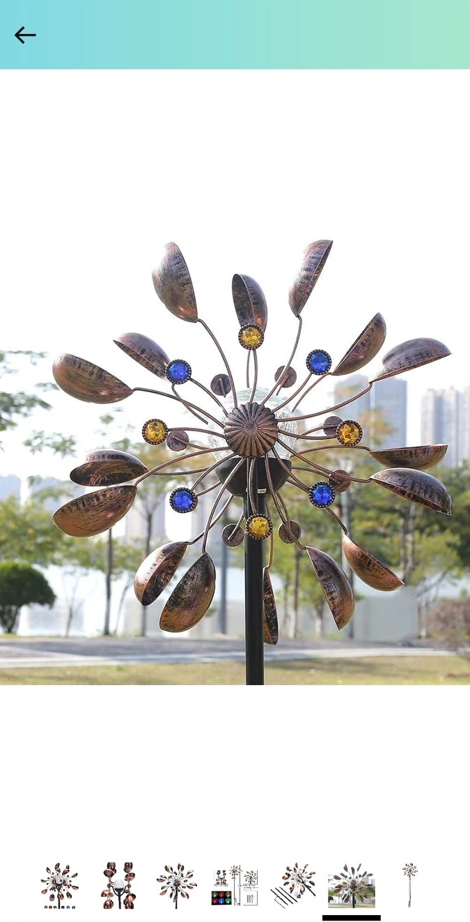 Wind Spinner Outdoor Metal - Multi-Color Seasonal LED - photo 4