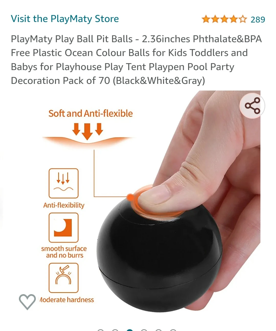Pit balls play balls for babies, toddlers and kids (70 balls) - photo 5