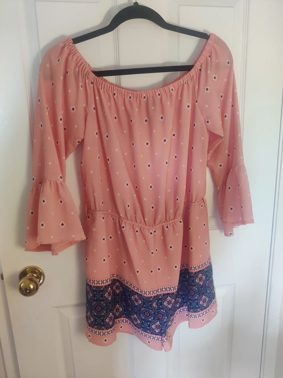 design lab pink summer jumpsuit with pockets! thumbnail