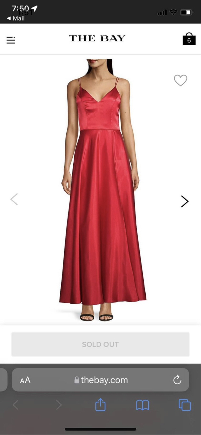 V neck strappy fit and flare gown thumbnail