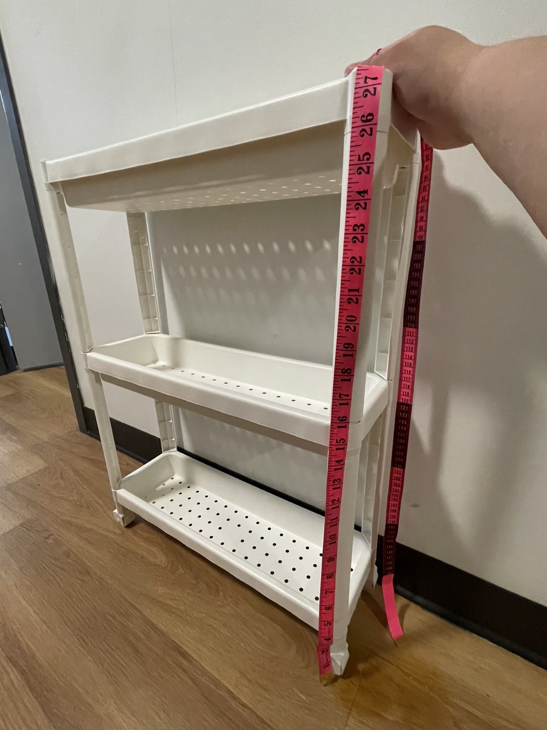 WHITE 3 TEIR STORAGE KART ON WHEELS image indicator(3)