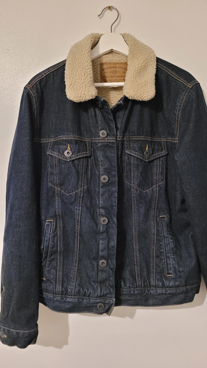 American Eagle men's winter jean jacket large