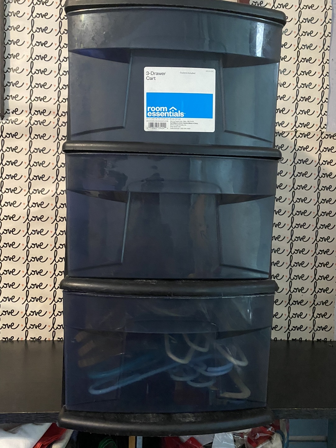 Plastic drawer cart