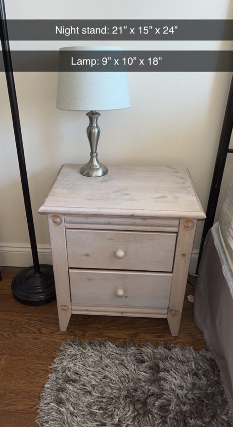 Light Wood Nightstand