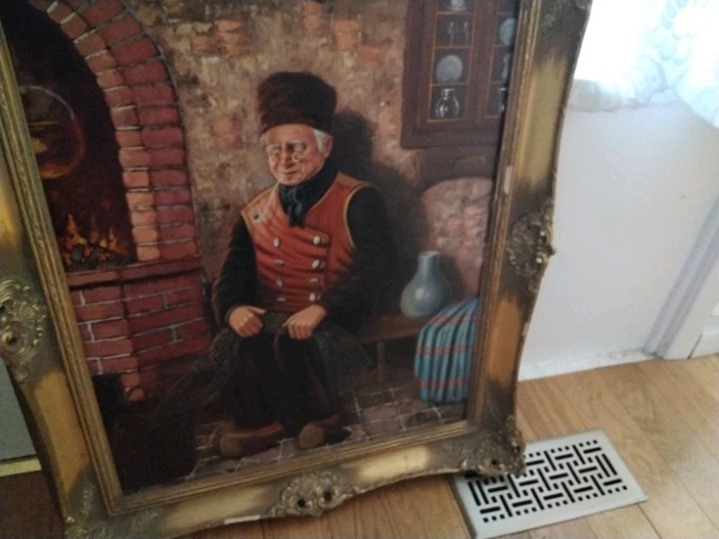 Beautiful  Old Original  German  Painting image indicator(2)