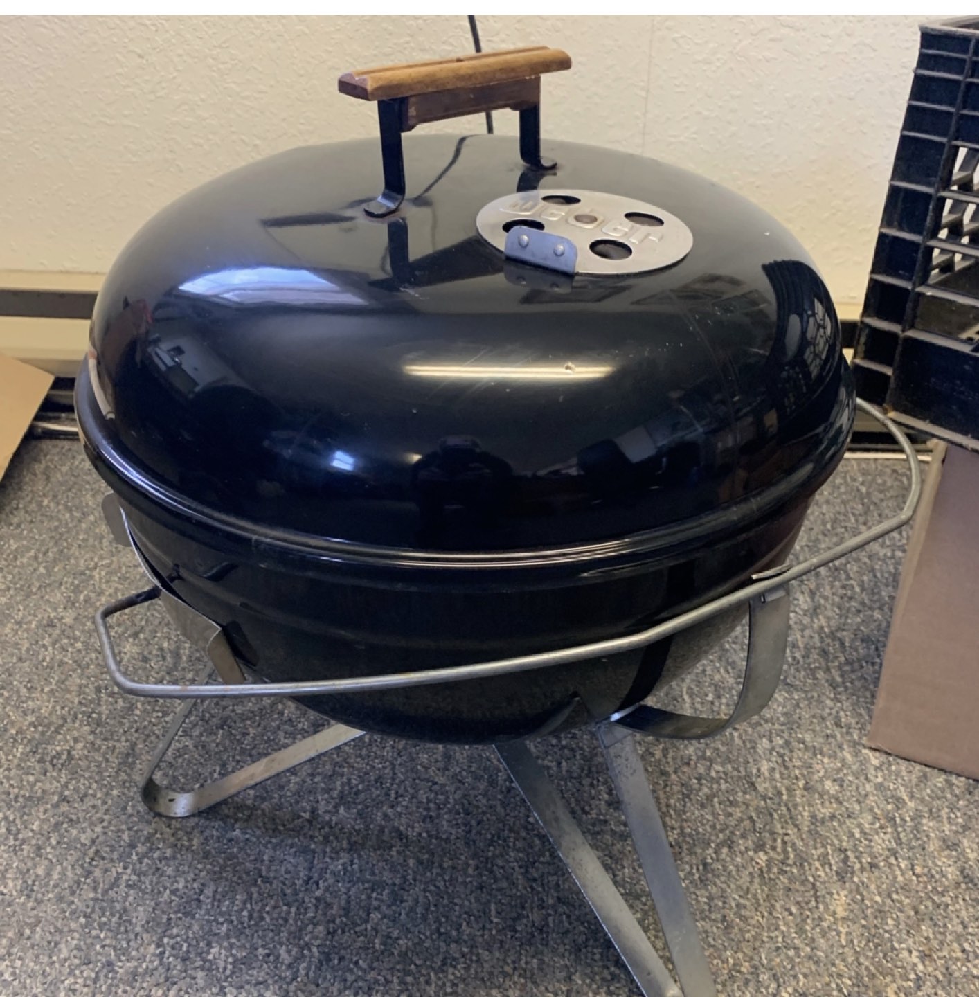 Black weber barbecue grill