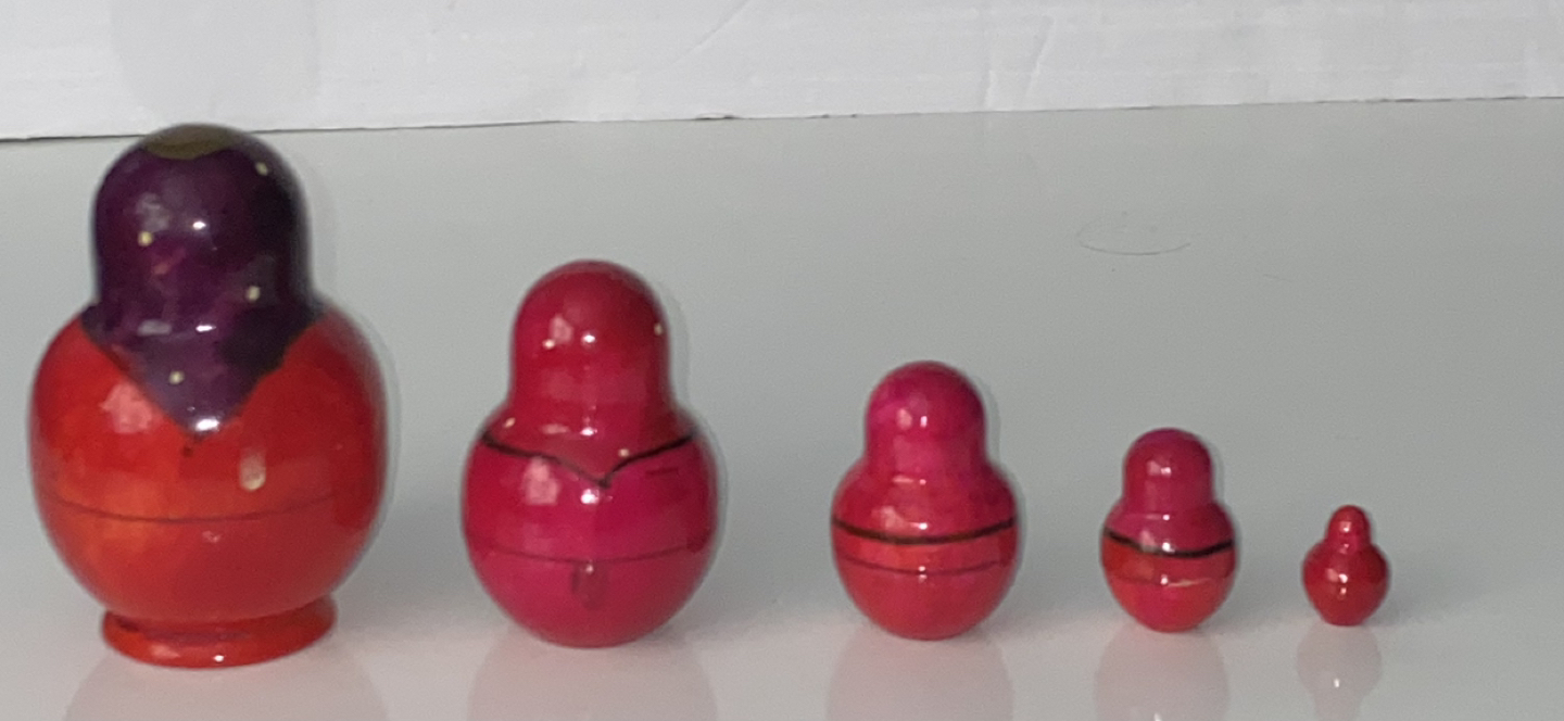 5pcs. Traditional Nesting Dolls are handmade and hand-painted image indicator(6)