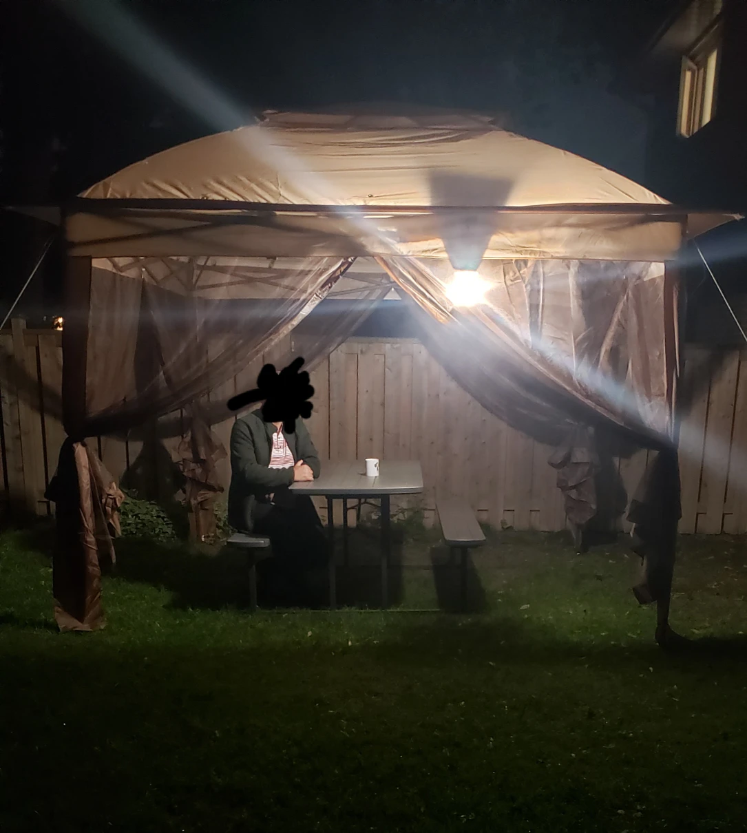 6 ft Folding Picnic Wood Grain Resin Table image indicator(4)