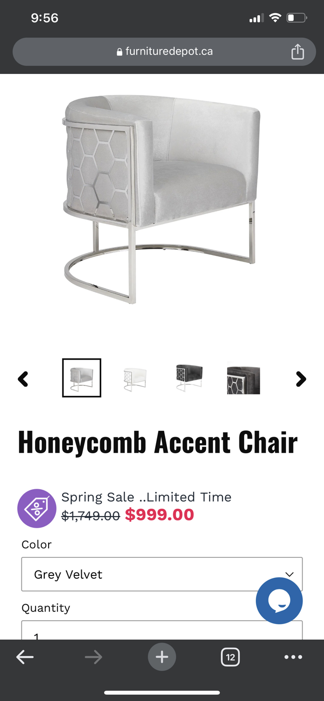 honeycomb accent chair grey - photo 4