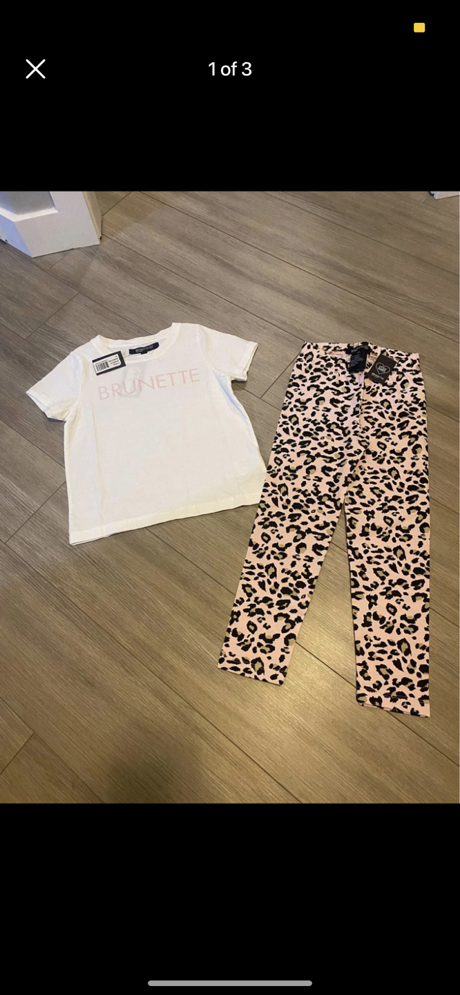 Brunette the Label kids size 4/5 t-shirt and leggings