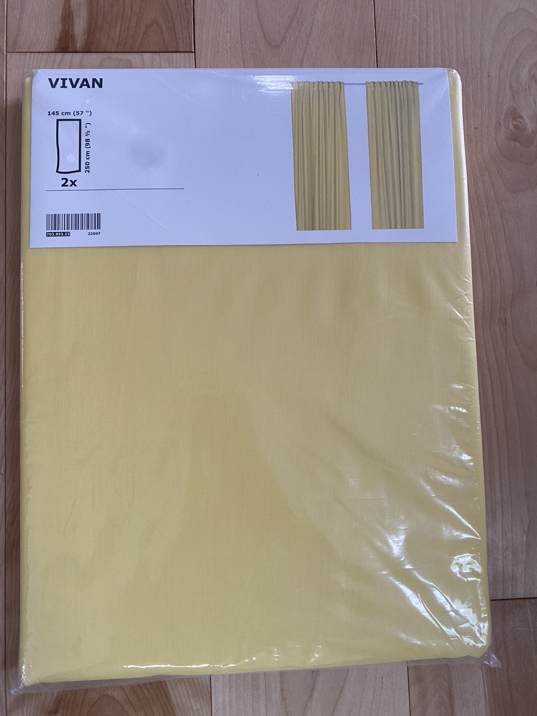 #freecycle New in Package Yellow  Ikea VIVAN curtain panels thumbnail