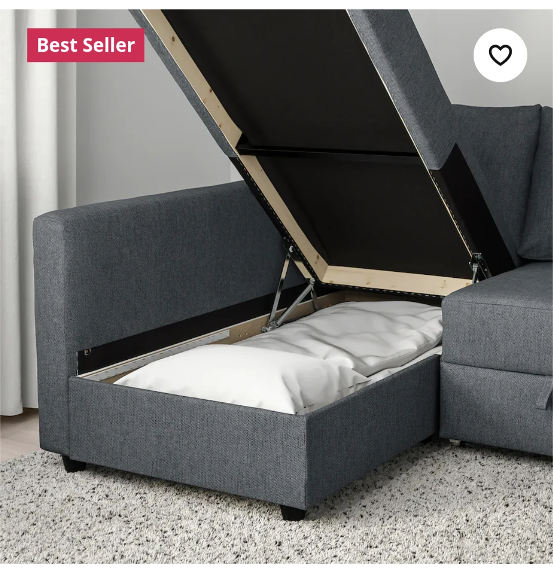 Ikea Sofa Bed With Storage - Friheten Hyllie Dark Grey color! - photo 5