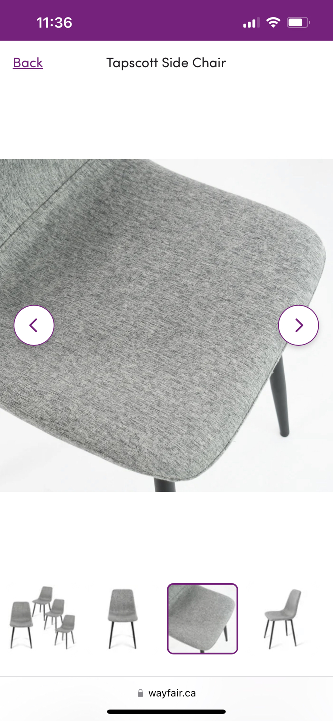 4 Grey Upholstered Dining Table Side Chairs - photo 4