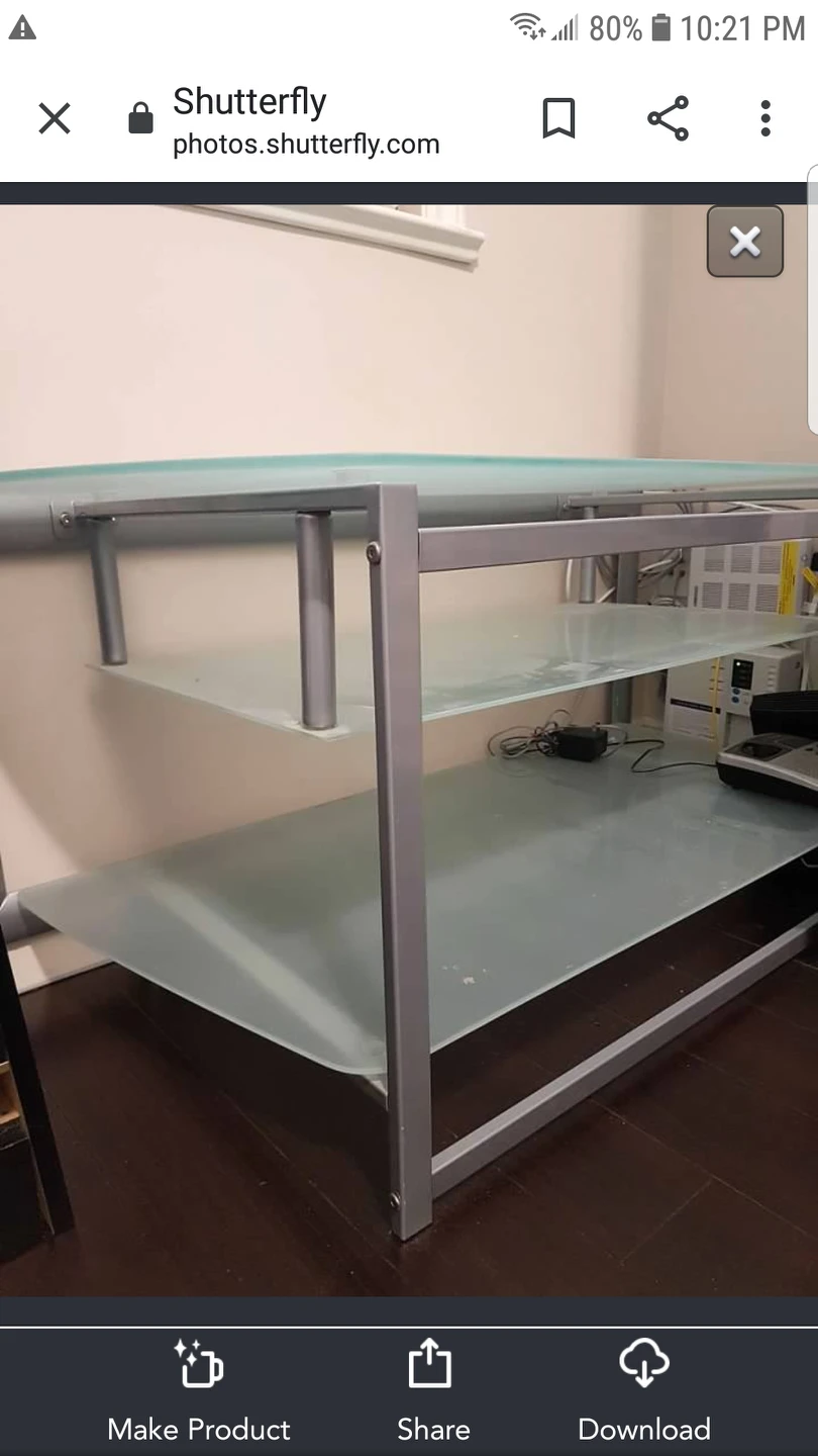 glass t.v. stand - photo 2