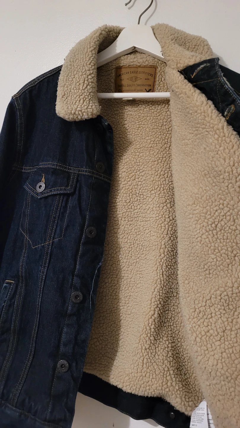 American Eagle men's winter jean jacket large - photo 2