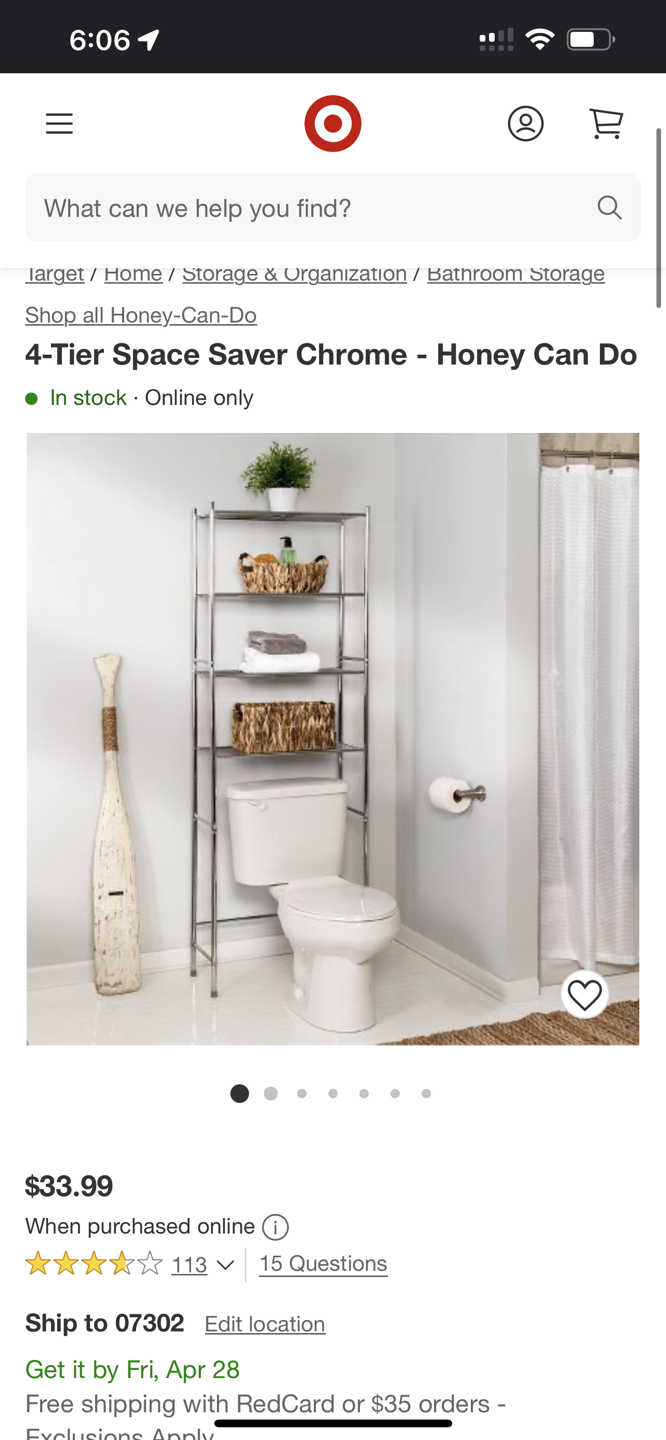 Over the toilet storage shelf - photo 3