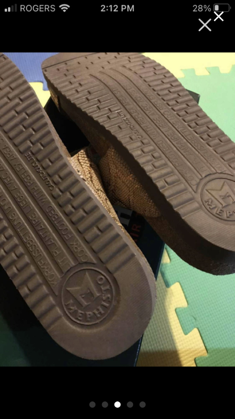 Brand new camel Nairobi cork thong sandals image indicator(3)