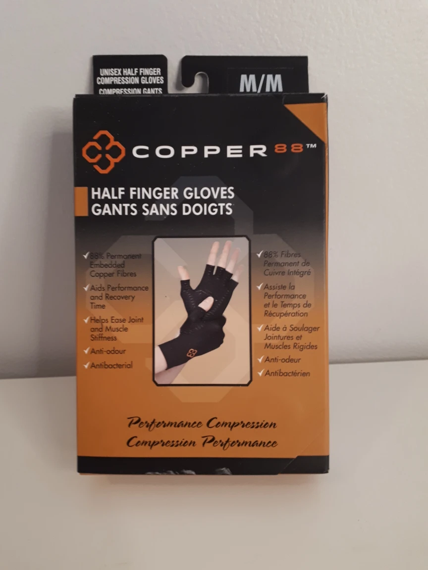 Copper 88 Unisex Half Finger Gloves