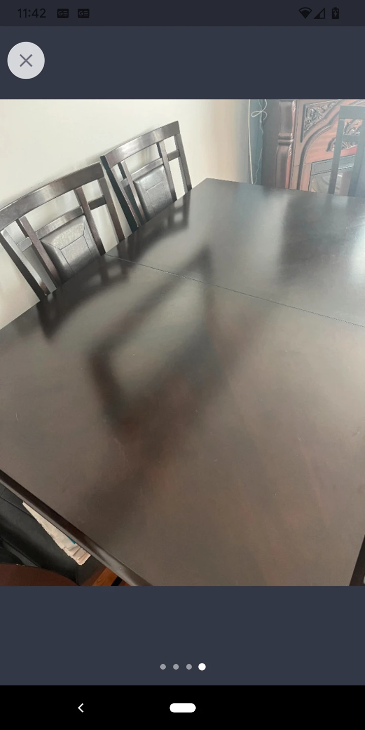 Solid wood 7-Piece  Dining Room Set - photo 3