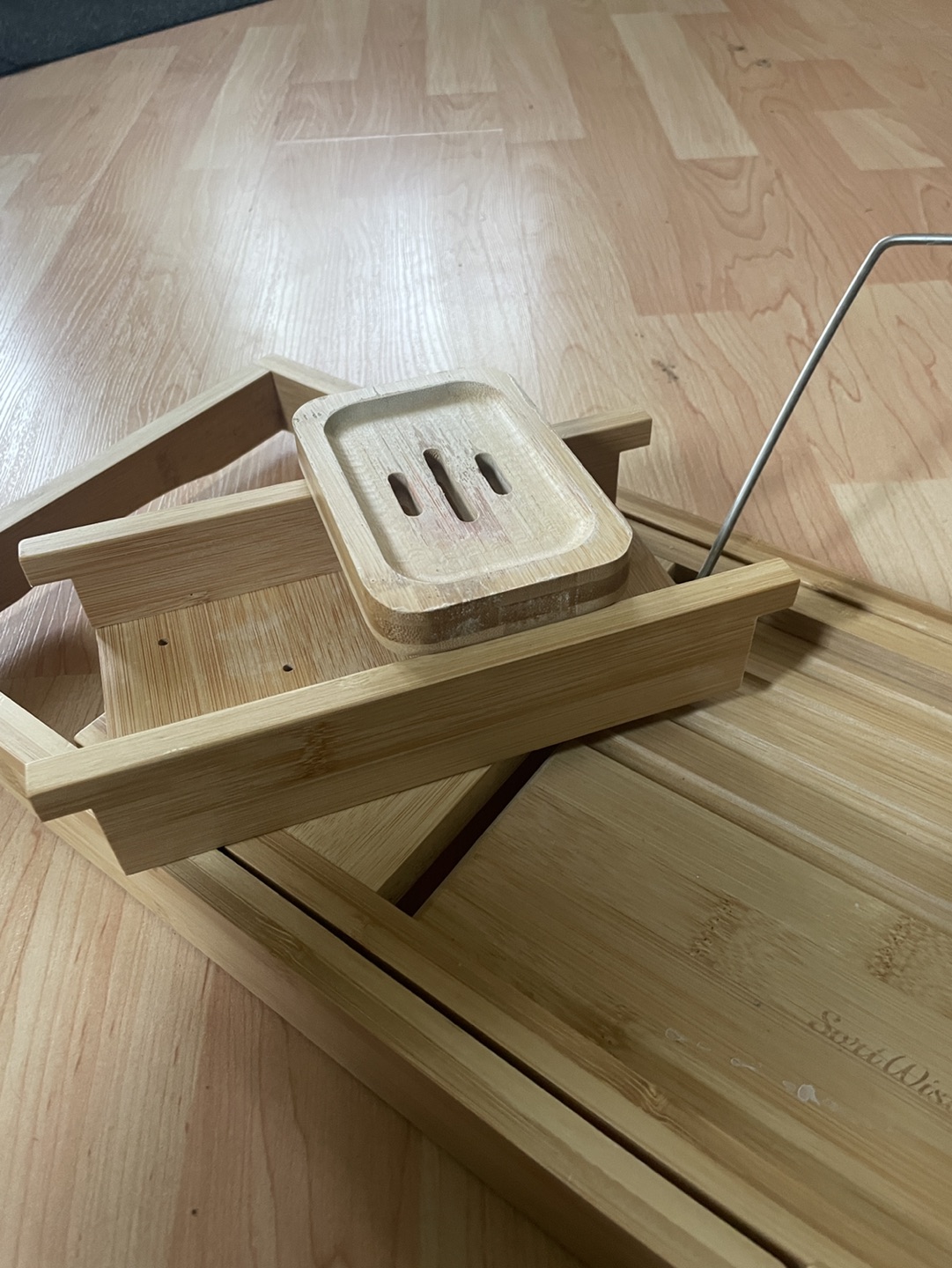 Bamboo Bath Tray set image indicator(2)