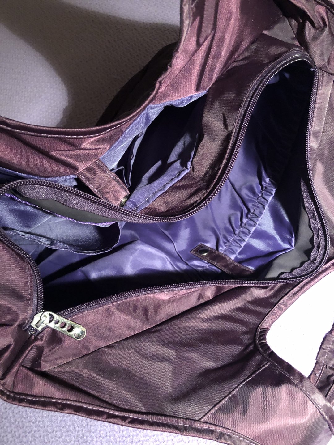 Nylon Tote with Laptop Pocket - Purple image indicator(5)