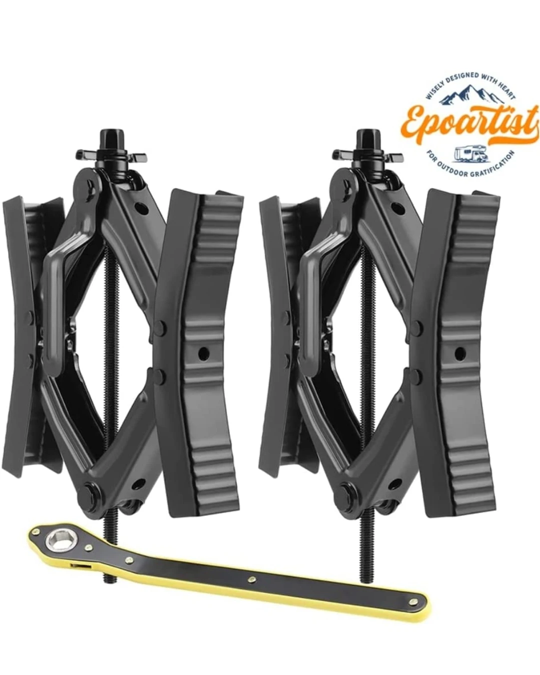 EPOARTIST Wheel Chock Stabilizer 2 Sets for RV Travel Trailer - photo 4