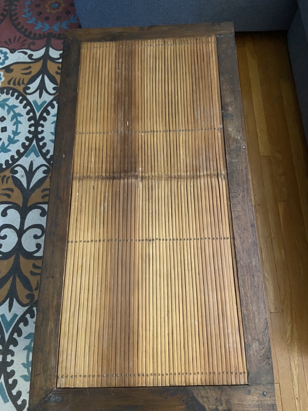 TEAK VINTAGE- BOHO coffee table & matching side table - STORAGE - photo 3