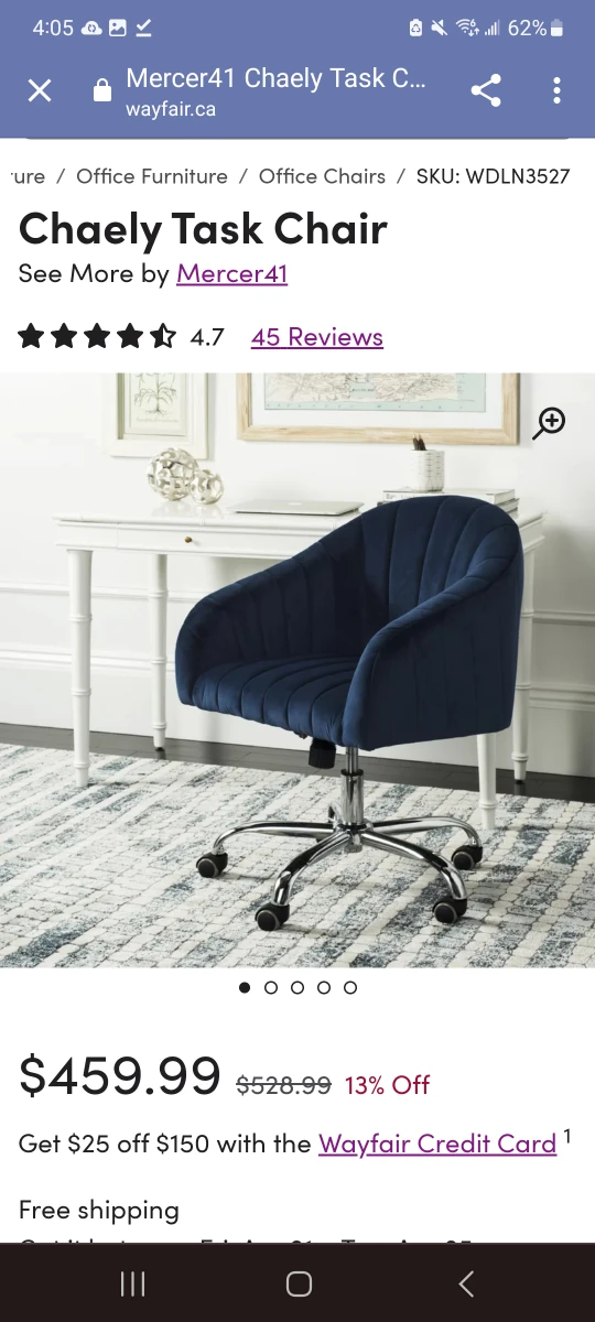Navy Wayfair Chair - photo 3