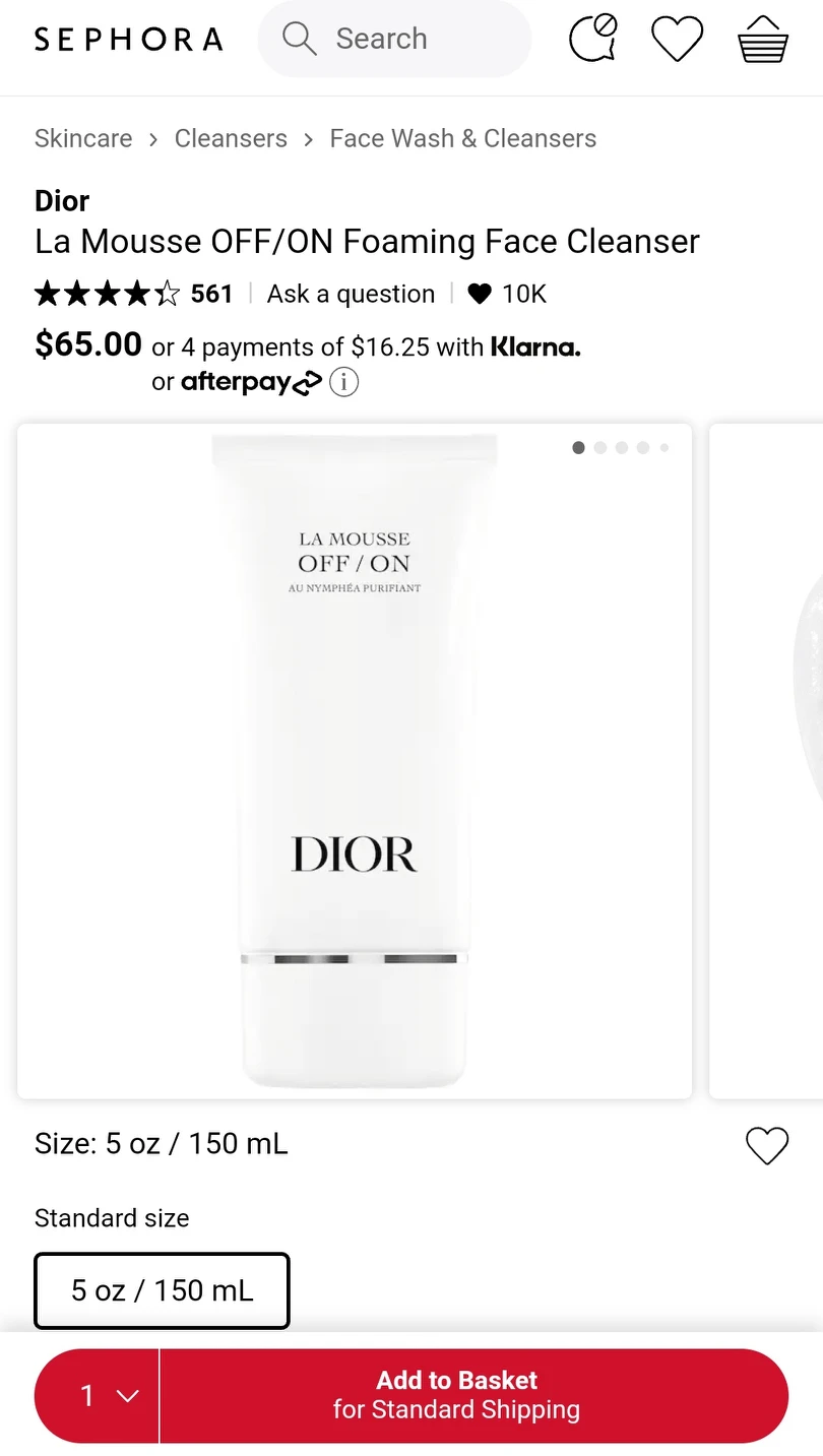 Dior off/on Foaming Face Cleanser 150ml image indicator(3)