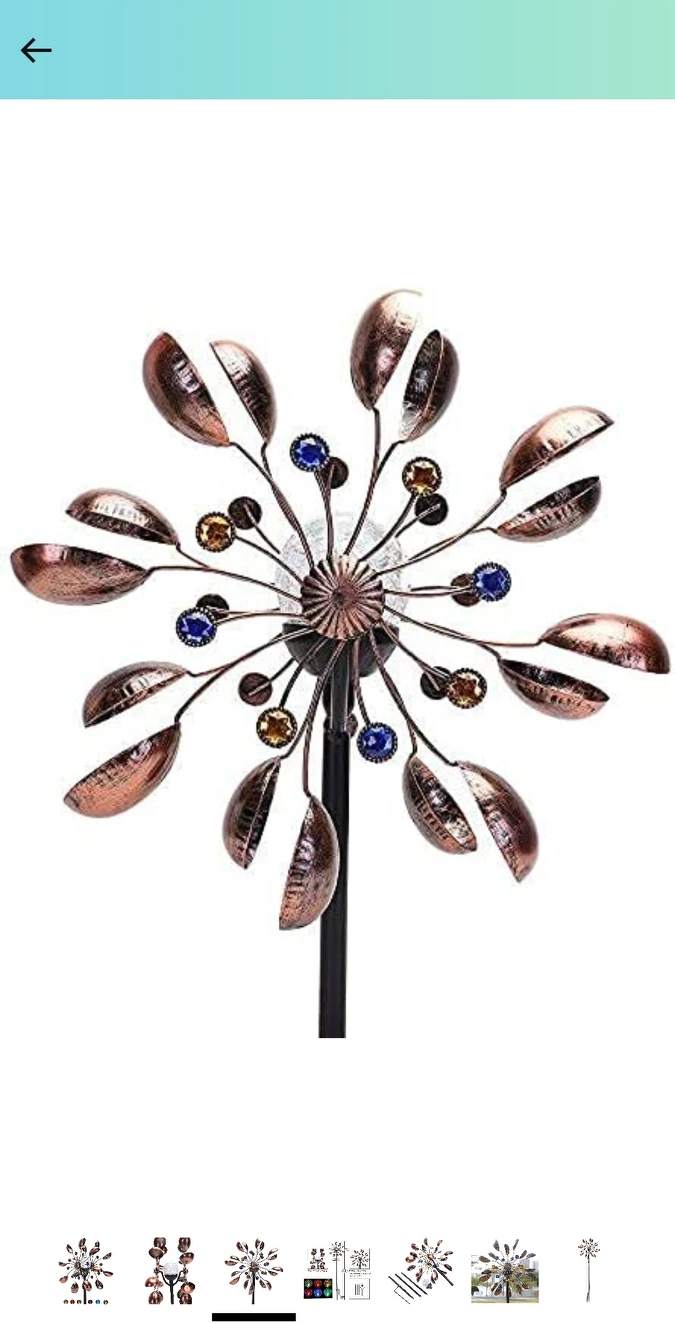 Wind Spinner Outdoor Metal - Multi-Color Seasonal LED - photo 5