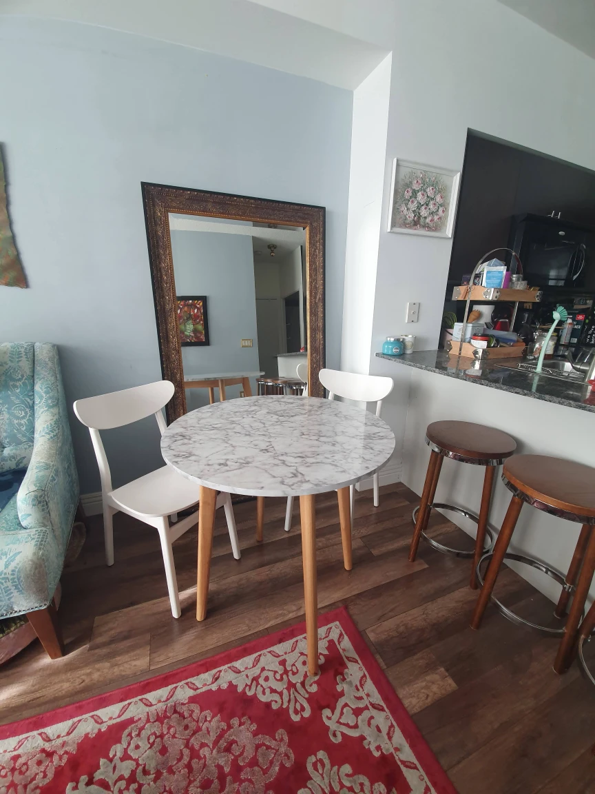 SALE 2 wooden bar stools with metal accents 25.5" - photo 4