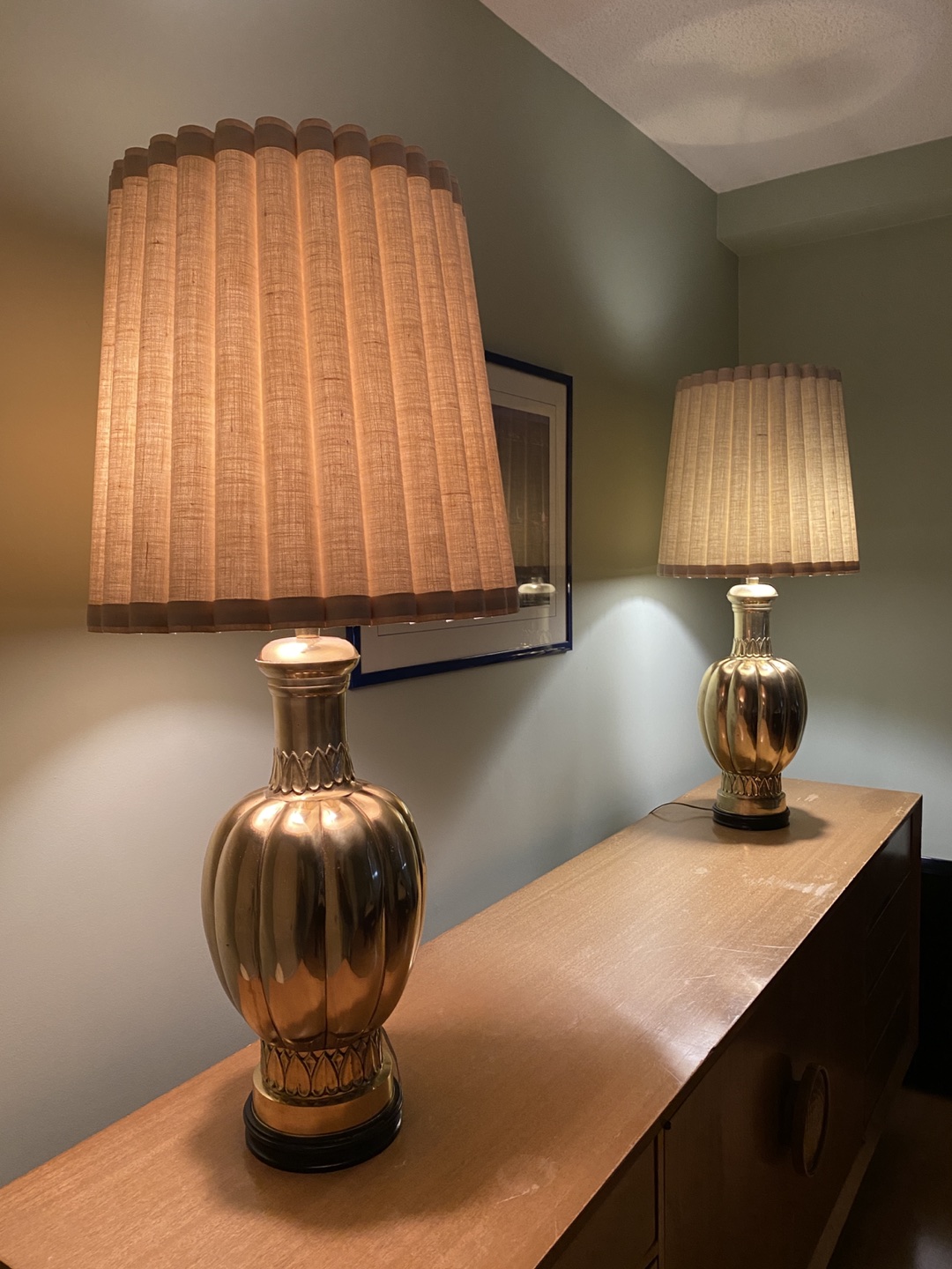 A Pair of Vintage Brass Lamps circa 1967 - photo 2