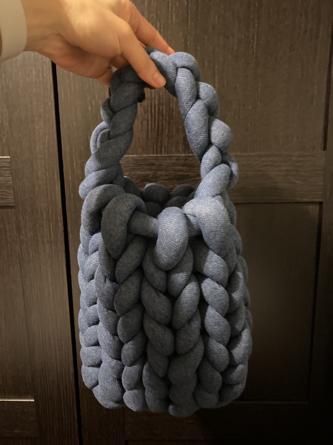 Handmade giant yarn purse
