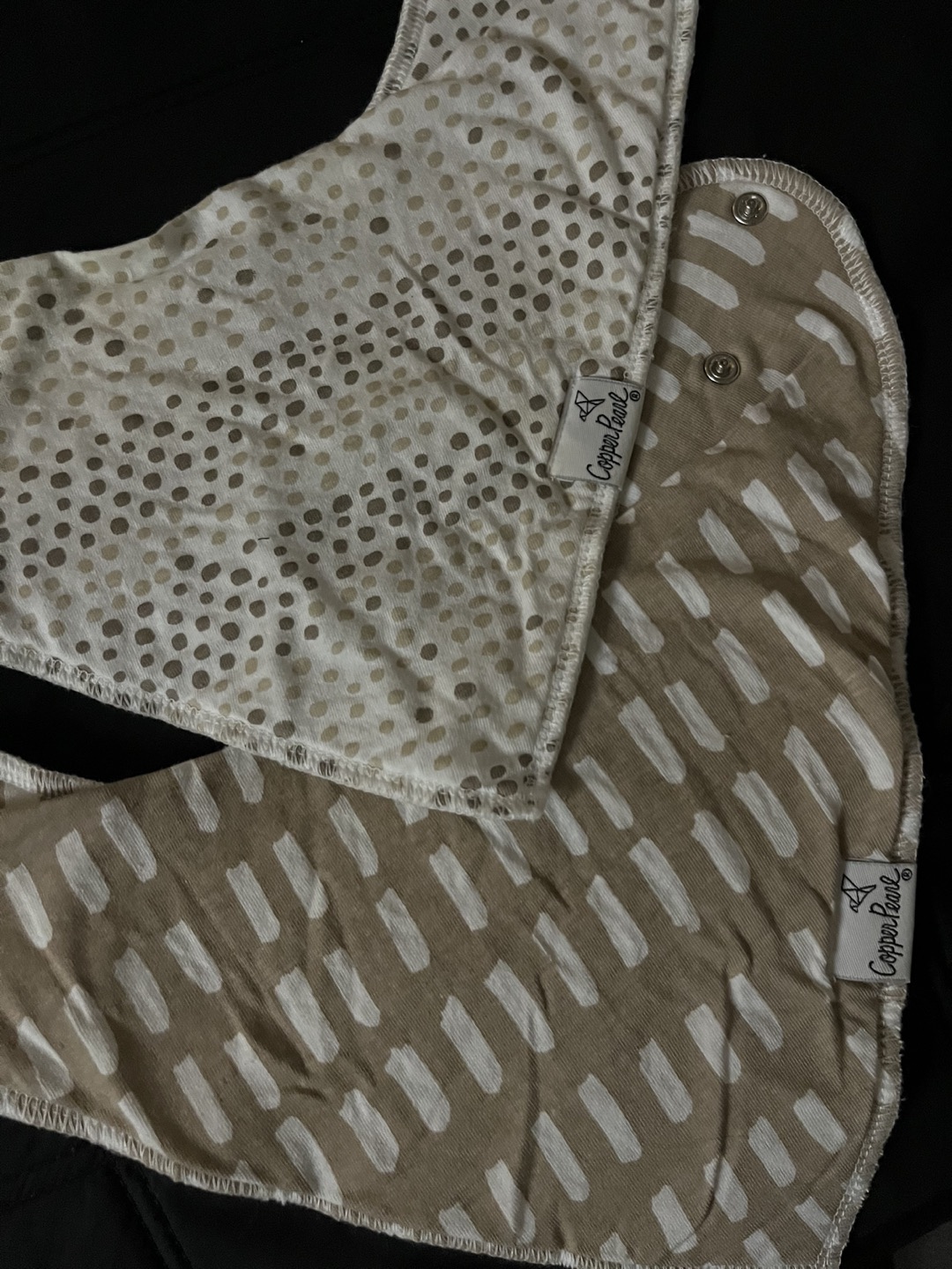 Copper Pearl bibs