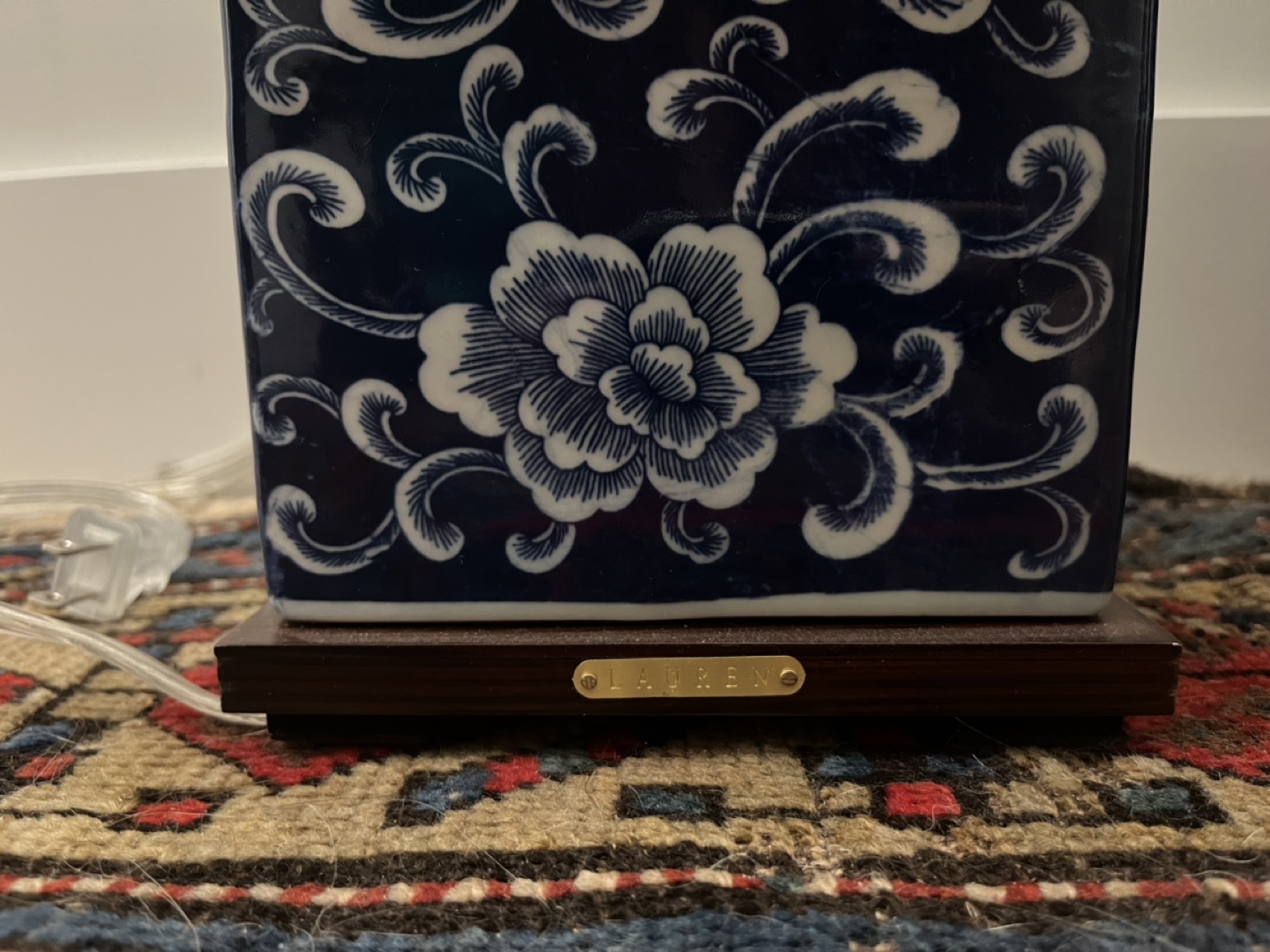Ralph Lauren blue and white ceramic lamps