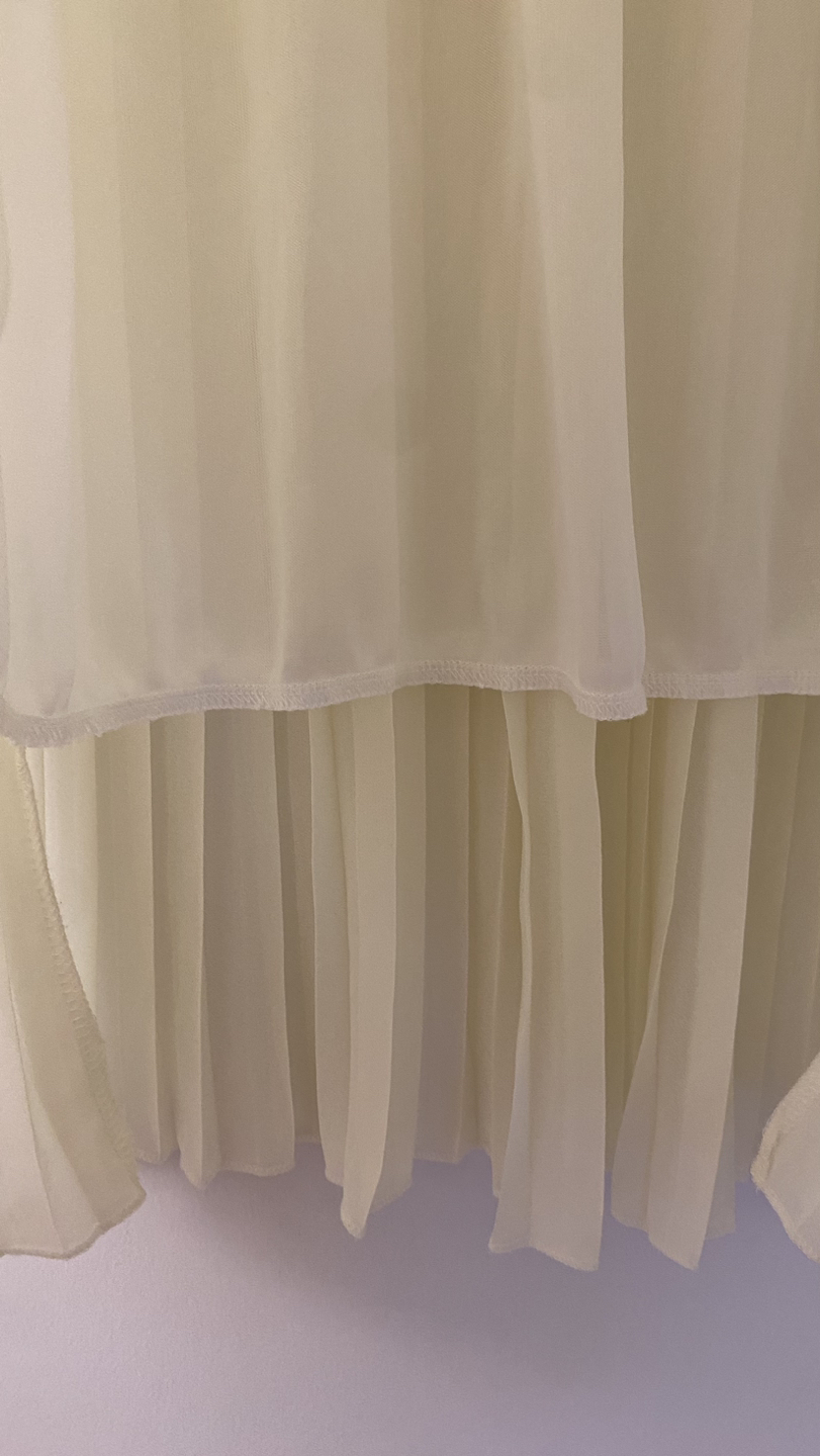 Light yellow pleated skirt - photo 2