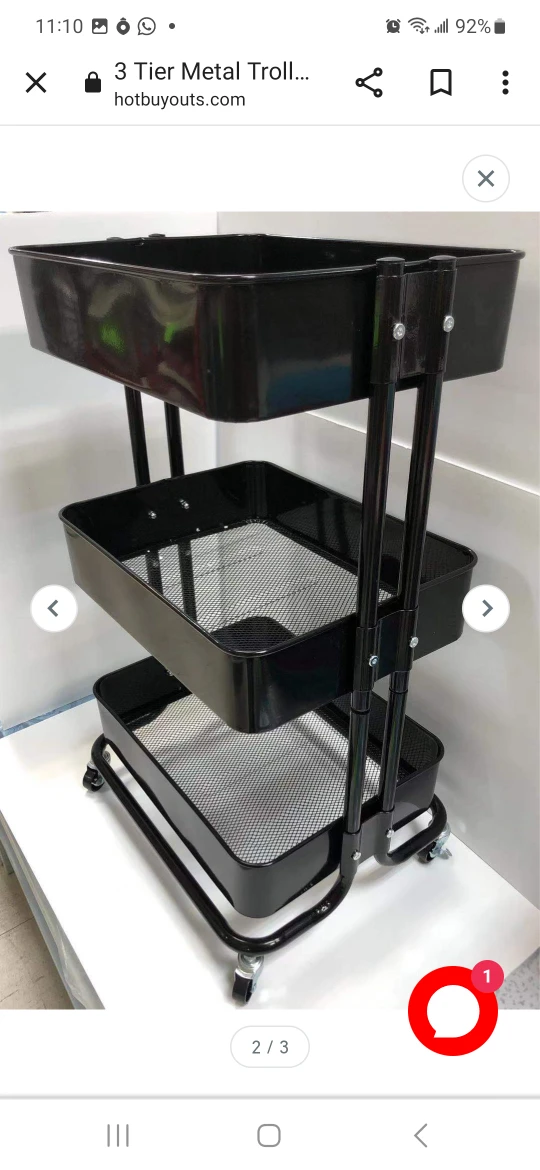 3 tier black tray - new