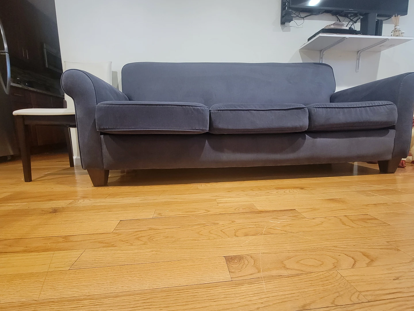 3- Seater Sofa, Fabric, Bluish Grey, Good condition