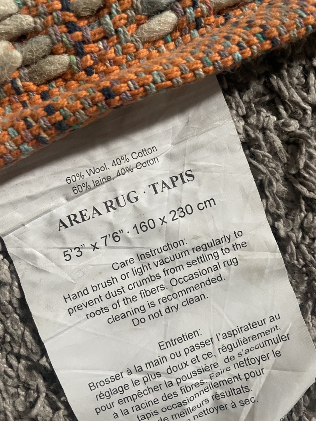 Wool and cotton rug image indicator(5)