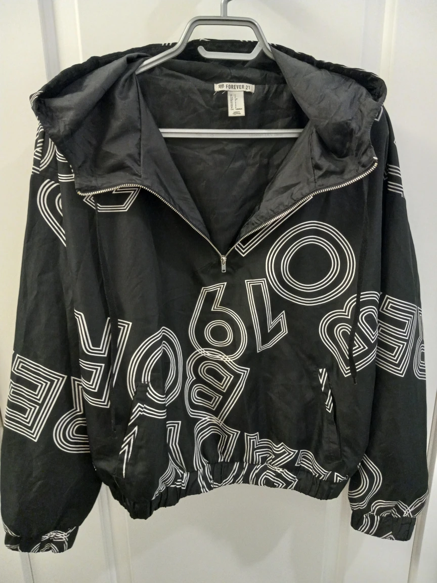 Forever 21 Rain Jacket with Hoodie