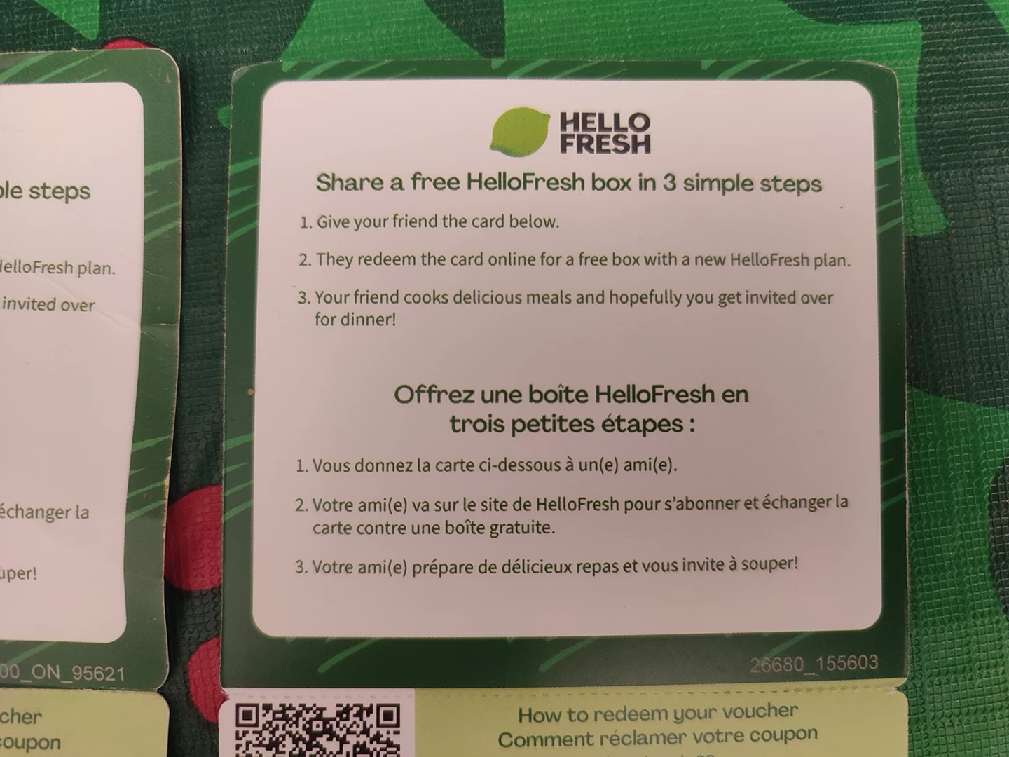 #Freecycle Hello Fresh 'Free Box Cards' image indicator(3)